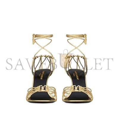 YSL BABYLONE SANDALS IN METALLIC LEATHER 8219270NL008008